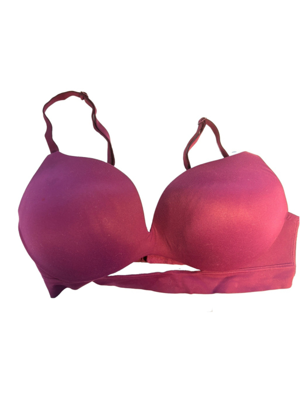 Victoria's Secret Incredible Wireless Padded Bra 34D Burgundy Maroon T-Shirt